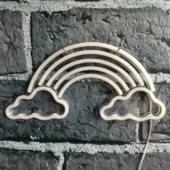 Acrylique Neon Light Backboard Arc-en-ciel Nuage Forme Mural Flexible Lumière (1 Pièce 4020cm) -Éclairage Domestique 92698390 3