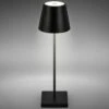 Lampe De Table Rechargeable Dimmable Sans Fil L'intérieur L'extérieur IP54 Fonction Tactile USB-C 2m Noir