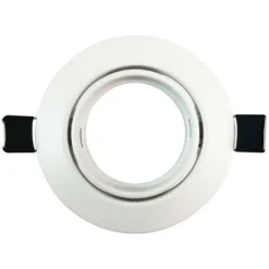 EUROPALAMP 10 Collerettes Supports Encastrables Orientables Spot LED Rond Blanc - Diametre 90mm - Trou De Perçage 65mm -Éclairage Domestique 9293720 3