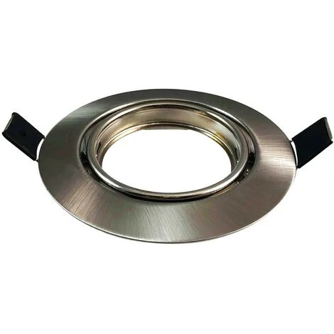 EUROPALAMP Lot De 10 Collerettes Supports Encastrables Orientables Spot LED Rond Alu Brossé - Diametre 90mm - Trou De Perçage 65mm 2 EUROPALAMP Lot De 10 Collerettes Supports Encastrables Orientables Spot LED Rond Alu Brossé - Diametre 90mm - Trou De Perçage 65mm – Image 2