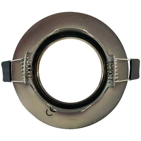 EUROPALAMP Lot De 10 Collerettes Supports Encastrables Orientables Spot LED Rond Alu Brossé - Diametre 90mm - Trou De Perçage 65mm 4 EUROPALAMP Lot De 10 Collerettes Supports Encastrables Orientables Spot LED Rond Alu Brossé - Diametre 90mm - Trou De Perçage 65mm – Image 4