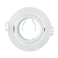 MIIDEX SUPPORT DE SPOT ENCASTRÉ ORIENTABLE ROND 93MM 1/4 DE TOUR BLANC - 7711 77711
