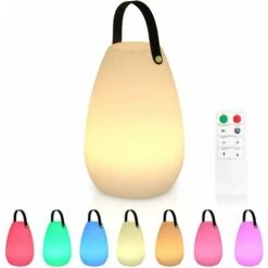 Grande Lampe D'extérieur à Batterie Rechargeable Avec Télécommande - Lampe De Table étanche Sans Fil Rechargeable à Intensité Variable