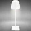 Lampe De Table Rechargeable Dimmable Sans Fil, Lampe De Table Dimmable Intérieur L'extérieur IP54 Fonction Tactile USB-C 2m Blanc