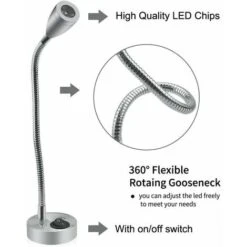 Applique Murale LED 12V Spot LED Lampe De Lecture Interrupteur Camper Caravan RV RV Lumières Chaudes (2 Pièces) -Éclairage Domestique 94725436 4