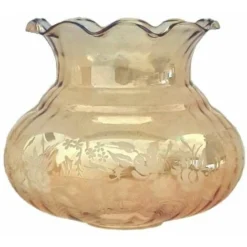 SEVILLA AMBRE Abat-jour En Verre 15x15cm Avec Embouchure 5cm