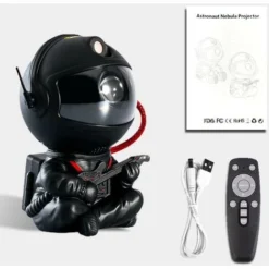 Astronaut Galaxy Projector Light, Projecteur D'étoile D'astronaute Avec Télécommande Et Luminosité Réglable(15 Types), Rotation à 360 ° , Pour Décoration Et Cadeau Pour Enfants (Noir)