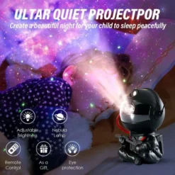 Astronaut Galaxy Projector Light, Projecteur D'étoile D'astronaute Avec Télécommande Et Luminosité Réglable(15 Types), Rotation à 360 ° , Pour Décoration Et Cadeau Pour Enfants (Noir) 9 Astronaut Galaxy Projector Light, Projecteur D'étoile D'astronaute Avec Télécommande Et Luminosité Réglable(15 Types), Rotation à 360 ° , Pour Décoration Et Cadeau Pour Enfants (Noir) -Éclairage Domestique 95072989 5