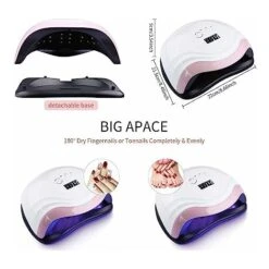 168W Lampe UV Sèche Ongles,Lampes à Ongles Professionnel,Séchage Rapide 4 Minuterie De 10s/30s/60s/99s,36 LEDs, Grand LCD Ecran Base Démontable Pour Vernis Semi Permanent Gel Et Vernis 7 168W Lampe UV Sèche Ongles,Lampes à Ongles Professionnel,Séchage Rapide 4 Minuterie De 10s/30s/60s/99s,36 LEDs, Grand LCD Ecran Base Démontable Pour Vernis Semi Permanent Gel Et Vernis -Éclairage Domestique 95920138 3