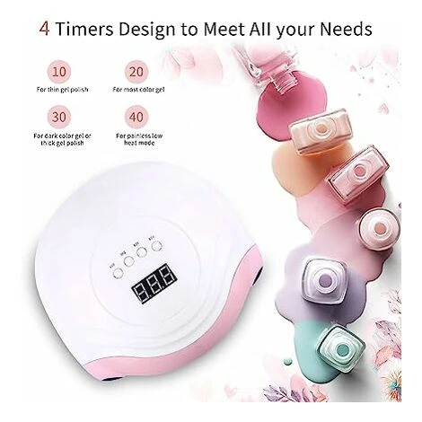 168W Lampe UV Sèche Ongles,Lampes à Ongles Professionnel,Séchage Rapide 4 Minuterie De 10s/30s/60s/99s,36 LEDs, Grand LCD Ecran Base Démontable Pour Vernis Semi Permanent Gel Et Vernis 5 168W Lampe UV Sèche Ongles,Lampes à Ongles Professionnel,Séchage Rapide 4 Minuterie De 10s/30s/60s/99s,36 LEDs, Grand LCD Ecran Base Démontable Pour Vernis Semi Permanent Gel Et Vernis – Image 5