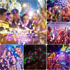 Boule De Disco à Led 360 Rotative Avec Télécommande, 7 Couleurs Rgb, Effets De Lumière Dynamiques Pour La Fête, L'Halloween, Les Enfants 5 Boule De Disco à Led 360 Rotative Avec Télécommande, 7 Couleurs Rgb, Effets De Lumière Dynamiques Pour La Fête, L'Halloween, Les Enfants -Éclairage Domestique 96011538 3