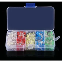 Accessoire Pour Ruban LED (connecteur, Contrôleur, Amplificateur)　Diode électroluminescente,Assortment Diodes Kit DIY 500pcs 3mm LED Lumière Blanc Jaune Rouge Bleu Vert -Éclairage Domestique 96338337 4