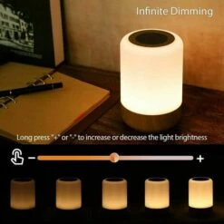 LLING Lampe De Chevet Sans Fil Tactile Réglable Par La Lumière, LED A Batterie, 4 Décoloration, 3 Luminosité, LED Rechargeable Pour Enfants, Avec Minuterie Pour La Chambre, La Table Et La Nuit -Éclairage Domestique 96753665 3