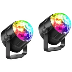 2pcs Lumière Soirée Lampe De Scène Éclairage De Discothèque Projecteur Effet Spot Stade Télécommande Pour Fête, Soirée, Bar, Anniversaire, Club, DJ Disco, Cadeau, Enfants