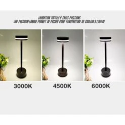 Lampe De Table à LED Sans Fil Rechargeable Et Portable Pour Restaurant Avec Contrôle Tactile Lampe De Table Sans Fil Pour Hôtel Lampe De Table Moderne De Luxe -Éclairage Domestique 97222134 4