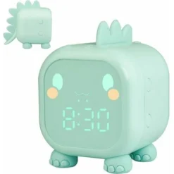 Réveil Enfant Fille Garcons Dinosaure Lumineux Reveil Enfant Numerique Lampe Réveil Veilleuse Jour Nuit Enfant Réveil De La Maternelle Volume Réglable Avec Snooze Compte à Rebours