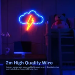 Néon Nuage Acrylique, Alimenté Par Batterie Ou USB, Décoration Murale -Éclairage Domestique 97669552 3